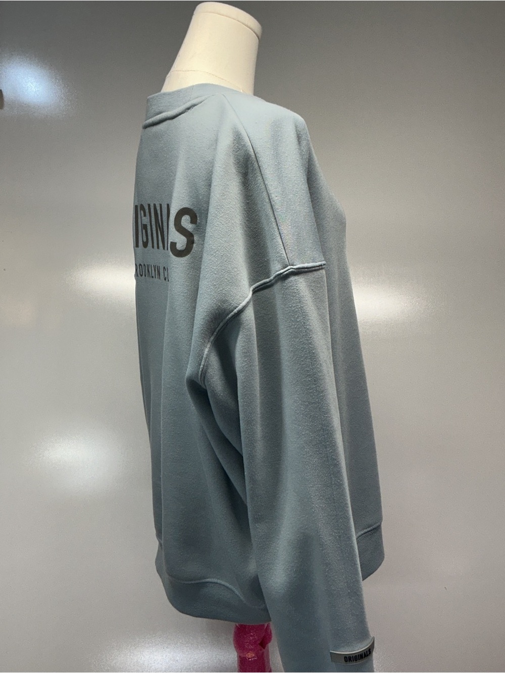 Brooklyn Cloth Originals Pearl Blue Oversized Fleece Crewneck Sweatshirt Men’s L - Picture 4 of 15